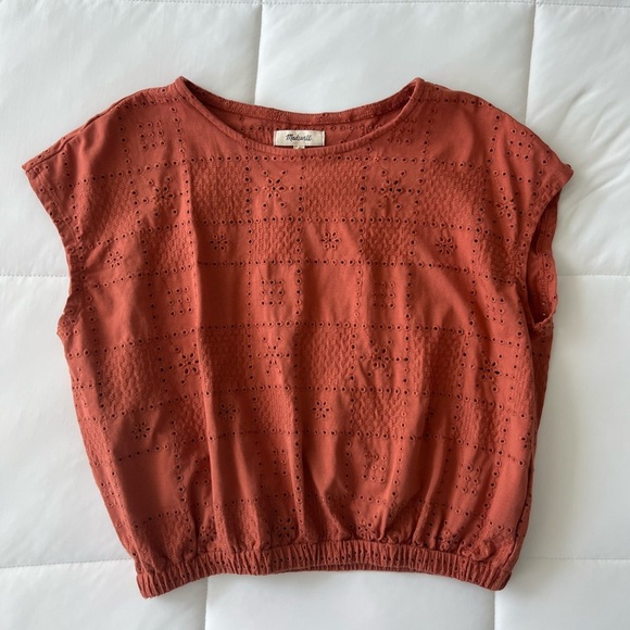 madewell per se eyelet top - Picture 5 of 7